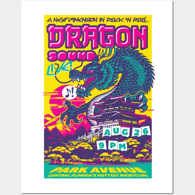 Dragon Sound Gig Poster Wall Art by Pufahl